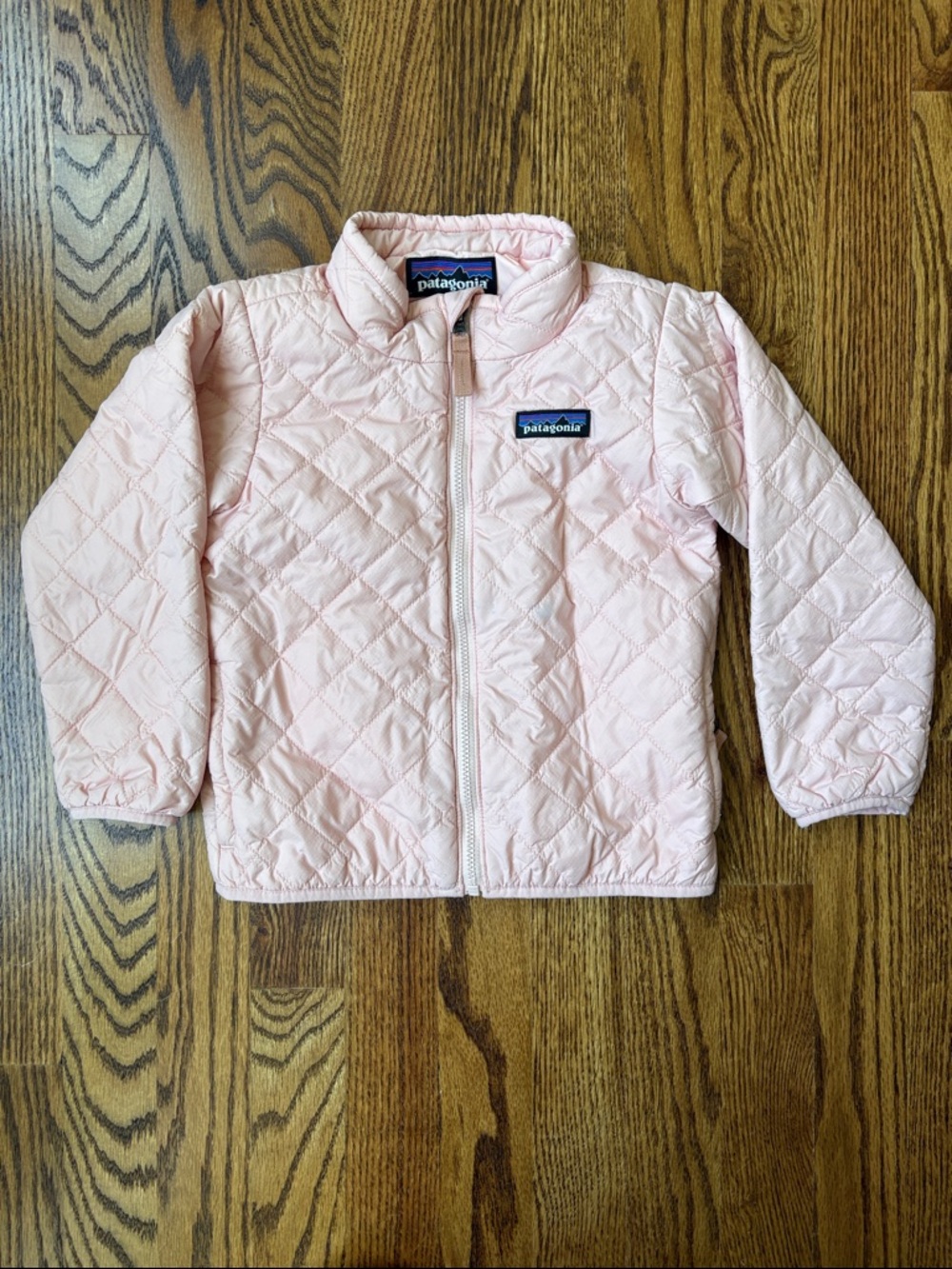 Patagonia Pale Pink Quilted Zip-Up Jacket